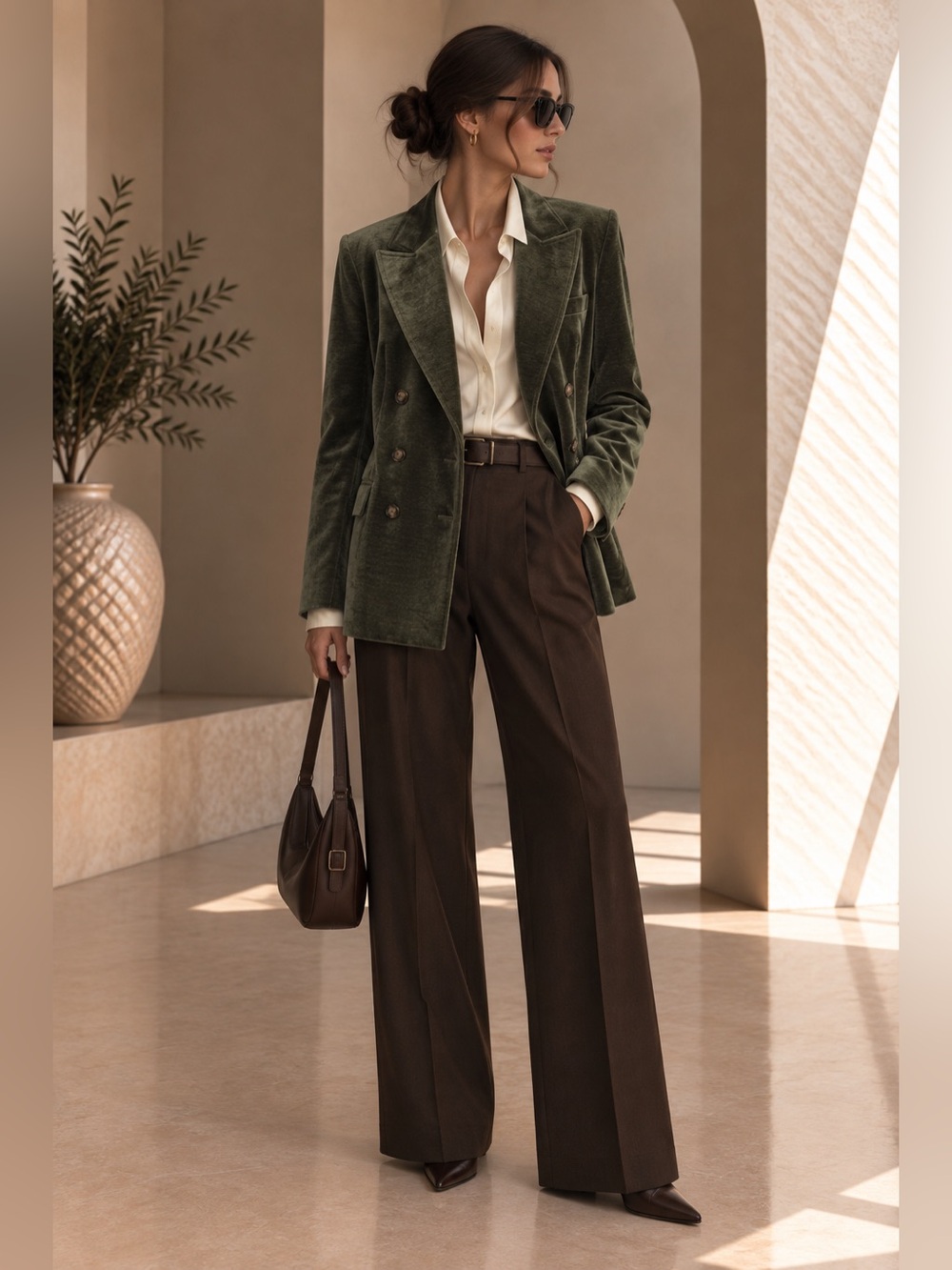 Commense Green Retro Velvet Blazer S | Statement Holiday Jacket